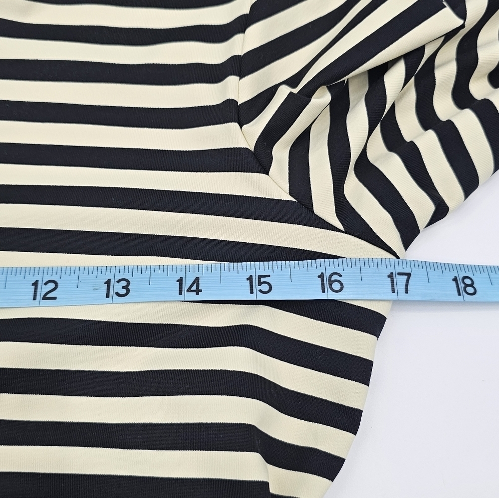 J. McLaughlin Striped 3/4 Sleeve Lynn Henley Mini Dress Catalina Cloth XS - Picture 4 of 6
